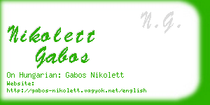 nikolett gabos business card